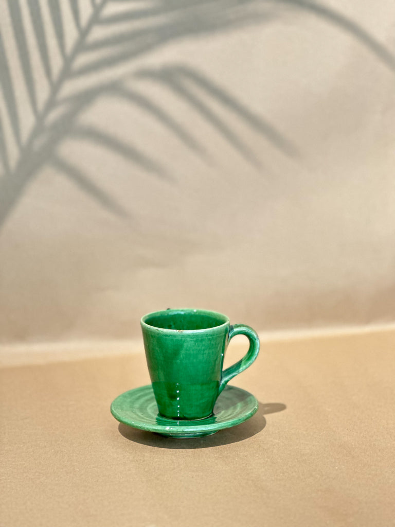 The verdant glaze and diminutive size of the Finjan cup makes it a delight to use